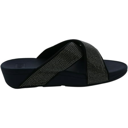 navy slide sandals