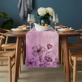 thumbnail image 2 of Pink Floral Table Runner - 72 Inch Long, Kitchen Dining Table Runner Dresser Scarves, Vintage Botanical Gradient Pastel Painting Farmhouse Decor for Coffee Tables Wedding Party Banquet, 2 of 8