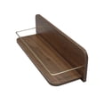 thumbnail image 2 of Better Homes & Gardens 23 inch Walnut Shelf with Gold Metal Rail, 2 of 5