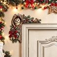 thumbnail image 6 of Velmasee Door Corner Decor, Christmas Woodland Animal Tree Hollow Door Toppers for Door Frame, Wooden Festive Design No-Drill Mount, Holiday Ornament for Xmas Home Door Frame Wall Party Decor, 6 of 7