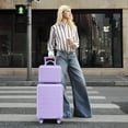thumbnail image 4 of imerelez 14"/20" 2 pcs/set in ABS Spinner Wheel Luggage, with Combination Lock,14" Cosmetic Case (Blue+Purple), 4 of 8