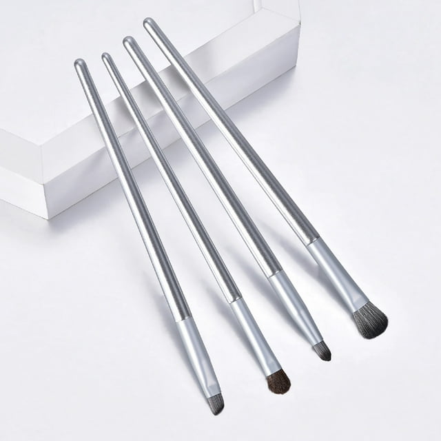 Pinceles de maquillaje, kit de maquillaje, juego de 4 pinceles para maquillaje de ojos, mango de plástico, pelo de nailon, pincel para sombra de ojos, pincel de maquillaje