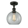 thumbnail image 2 of Innovations Lighting  Ballston Athens - 1 Light 8" Semi-Flush Mount Clear/Oil Rubbed Bronze, 2 of 5