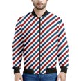 thumbnail image 3 of Chaqueta con estampado de estrellas y bandera estadounidense para hombre, chaqueta con cremallera estampada en 3D, abrigo informal holgado, sudadera con cremallera para primavera y otoño, 3 of 5
