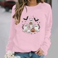 thumbnail image 2 of Aboser Lovely Halloween Sweatshirts for Women Graphic Shirt Classic Crewneck Tunics Warm Cozy Long Sleeve Pullover Sweatshirt Y2k Clothes, 2 of 7