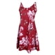 thumbnail image 5 of Vestido de playa Yinane Sin Tirantes Floral Rojo S, 5 of 8