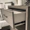 thumbnail image 2 of Roundhill Furniture Ennesley 3-Piece Gray Wood Bedroom Set, Upholstered Panel Queen Bed and 2 Nightstands, 2 of 6