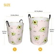 thumbnail image 5 of Balery Avocado Doing Sport Yoga Round Laundry Basket with Handles Waterproof Freestanding Laundry Hamper for Clothes Toys in the Dorm and Family-Small, 5 of 8