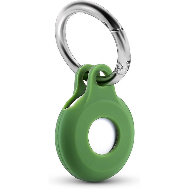 Funda Airtag Compatible con Apple Airtag Funda para Llavero Airtag,Collar Airtag para Mascotas-Verde Hierba Verde Hierba 1 Paquete