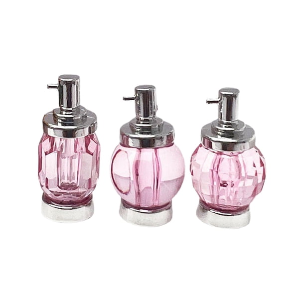 3 Piezas Miniatura Botella de Perfume Accesorios para El Hogar Juguetes Micro Paisaje Baño 1:12 Adornos Suministros de Paisaje , Argén 14 cm x 24 cm Hugo Botella de perfume de casa de muñecas