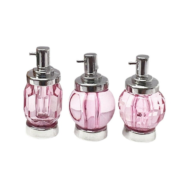3 Piezas Miniatura Botella de Perfume Accesorios para El Hogar Juguetes Micro Paisaje Baño 1:12 Adornos Suministros de Paisaje , Argén 14 cm x 24 cm Hugo Botella de perfume de casa de muñecas