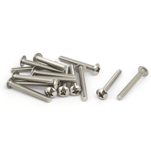 Uxcell M3 x 25mm 316 Stainless Steel Head Machine Screws (15- Pack)