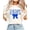 Ivory Shirt, variant on Rams Blue Floral Bow Shirt for Women & Teens Trendy Team Spirit Sports Fan Graphic Tee Pepper Shirt Adult Medium