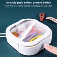thumbnail image 5 of Portable Storage Box With Tether Hairpin Cotton Swab Tea Pill Travel Storage Bag Hidden Push Switch With Handle Storage Box, White, 5 of 5