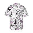 thumbnail image 3 of Bixox Men's Hawaiian Shirts Men's Cowboy Print Short-Sleeve Shirt-Medium, 3 of 8