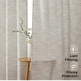 thumbnail image 3 of sasyxdc Linen Blend Curtains 63 Inch Length 2 Panels Set  Light Filtering Soft Airy Rhombus Printed Rod Pocket Window Drapes for Living Room  38Wx63L Inch  2 PCS dyu, 3 of 8