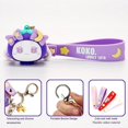 thumbnail image 2 of Keychain for Women Star-Moon Rabbit Key Ring Demon Rabbit Charm Bag Accessory Lovers Best Friend Gift, 2 of 5