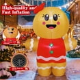 thumbnail image 5 of GOOSH Christmas Inflatables 6.7 FT Gingerbread Man Inflatable, Cute Blow Up Gingerbread Man Inflatable with Built-in LEDs, Outdoor Christmas Decorations Inflatable Gingerbread Man for Xmas Holiday, 5 of 7