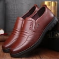 thumbnail image 3 of Zapatos de cuero de negocios Zapatos casuales británicos de negocios para hombres Zapatos de papá de mediana edad de estilo coreano a la moda que combinan con todo, 3 of 6