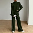 thumbnail image 2 of Yutgune Women's 2 Piece Sweatsuit Mock Neck Long Sleeve Sweatshirt Drawstring Wide Leg Pants Casual Lounge Set, 2 of 7