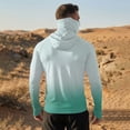 thumbnail image 6 of Trgacdwlo S-4XL Gradient Mens UPF 50+ Sun Protection Hoodie Raglan Long Sleeve Thumb Hole Rash Guard Mens with Mask Mens Fishing Shirts, 6 of 10