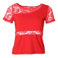 thumbnail image 1 of Vestido de baile Zulema Top hueco de encaje Rojo L, 1 of 8