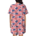 thumbnail image 6 of Rateoe America Flags Pattern Women's Short-Sleeved Pajama Set - 2 Piece Soft and Lightweight Sleepwear Set-4X-Large, 6 of 7