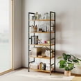 thumbnail image 7 of Gianna 5 Tier Bookshelf, Free Standing Shelf, Bookcase Shelf Storage Organizer, Industrial Book Shelves for Home Office, Living Room, Kitchen, Wood, 7 of 7