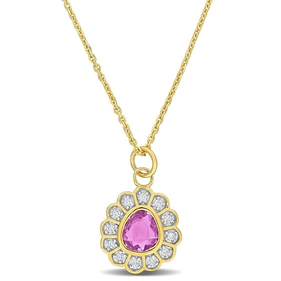 Everly Women's Sapphire 14k Yellow Gold Necklace