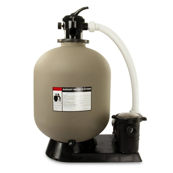 Rx Clear Sand Filter System with 1.2 THP Pump, Includes 5 Boxes of White Luster, 22"