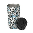 thumbnail image 2 of Rocae Football Soccer Ball for Stainless Steel Vacuum Insulated Tumbler Coffee Travel Mug Spill Proof with Lid, 2 of 8
