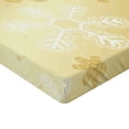 thumbnail image 2 of Ambesonne Christmas Fitted Sheet, Snowflakes Noel Yule, Twin Size, Sand Brown White, 2 of 3
