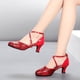 thumbnail image 5 of Zapatos de baile latino de suela blanda, zapatos de salón para mujer, zapatos de baile para niñas, zapatillas de baile, zapatos latinos de práctica de tacón alto, 5 of 5