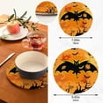 thumbnail image 3 of Coolnut Halloween Bat Pot Holder Set of 2, Heat Resistant Round Cotton Hot Pads Table Mats Trivets for Hot Dishes/Pot/Bowl/Teapot/Hot Pot Holders, 7" + 9.45", 7 Inch + 9 Inch, 3 of 7