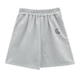 thumbnail image 4 of Jean Shorts Womens Casual Embroidered Pocket Solid Letter Oversized Bermuda Cargo Board Gym Grey Bottoms Sizes 2XL, 4 of 6