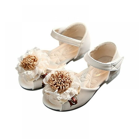 

Girls Sandals Bow Flower Dress Shoes Princess Low Heels Party Wedding Flower Girls Shoes for Kids Toddler