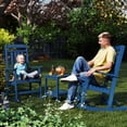 thumbnail image 3 of FODINGHILL Rocking Chair Outdoor,HDPE All Weather Patio Rocking Chair for Porch Garden Deck,Blue, 3 of 9