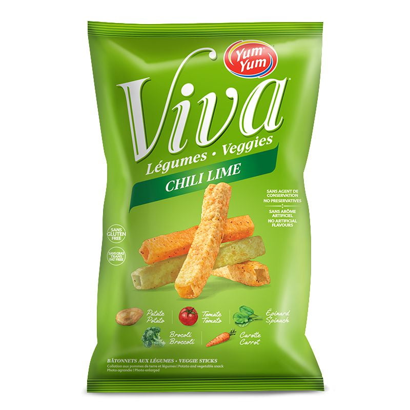 Yum Yum Viva vegetable sticks chili lime 150g