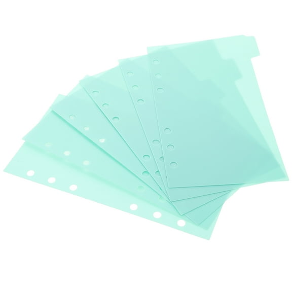 6 Sheets Ring Binder Dividers Index Page Separator