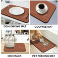 thumbnail image 2 of Coffee Bar Mat Accessories for Countertop Absorbent Hide Stain Rubber Backed Dish Drying Mats for Kitchen Counter Draining Pad Decor Gift Fit Under Coffee Maker Coffee Pot Espresso Machine (24x16in), 2 of 6