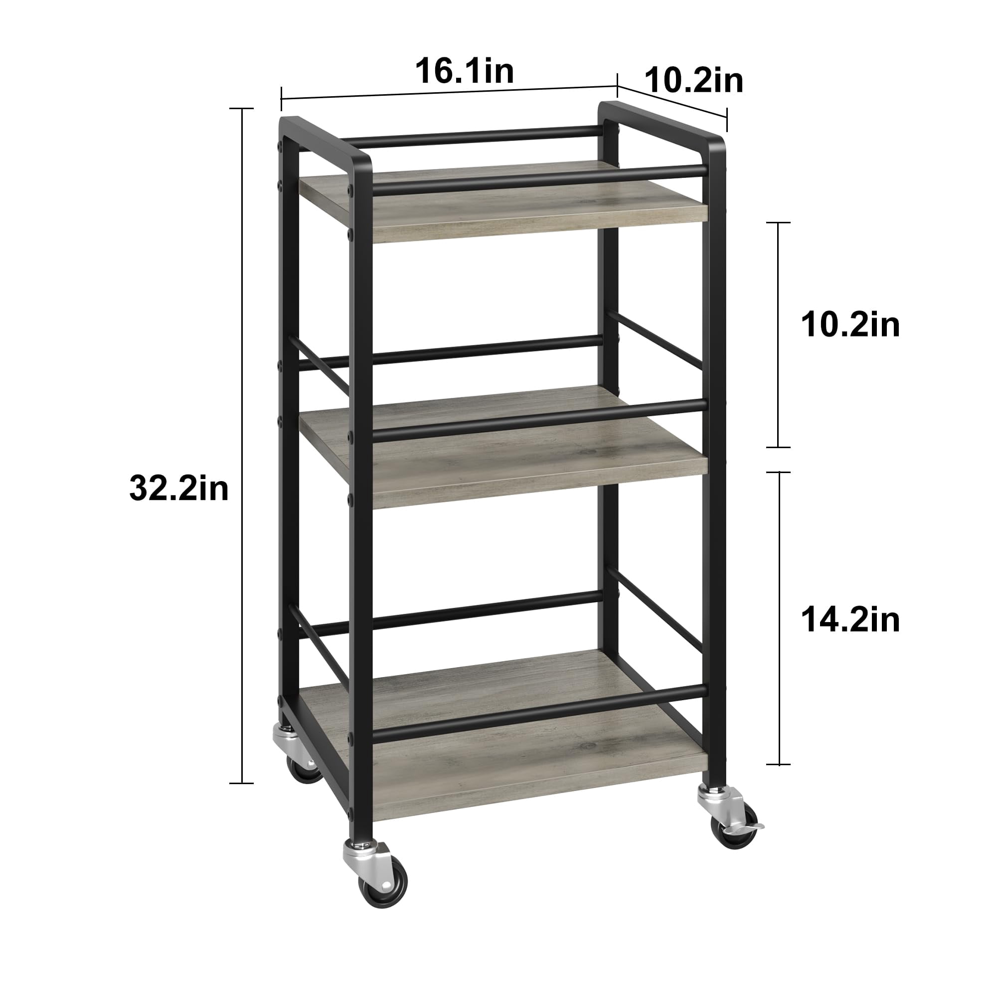 3 Tier Bar Cart for Home,Home Bar Serving Carts,Rolling Mini Liquor Bar for Wine Beverage Dinner Party,Utility Kitchen Storage Island Cart on Wheels,Coffee Bar Cabinet for Kitchen Dining Living Room