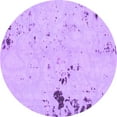 thumbnail image 1 of Ahgly Company Indoor Round Abstract Purple Modern Area Rugs, 4' Round, 1 of 4