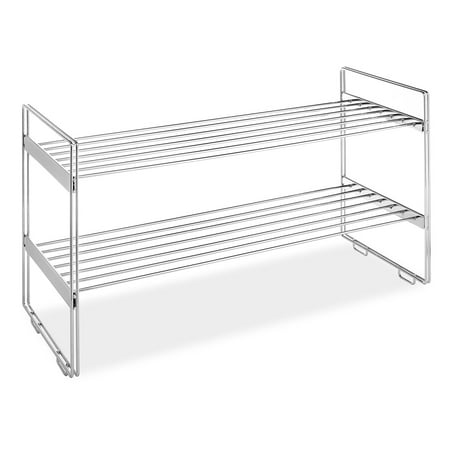 Whitmor Stackable Closet Shelves Chrome 2 Tier