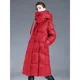 thumbnail image 3 of Chaqueta de plumón de pato blanco de 90 años para mujer, diseño largo, grueso y cálido, estilo europeo y americano, para invierno de 2024, 3 of 5