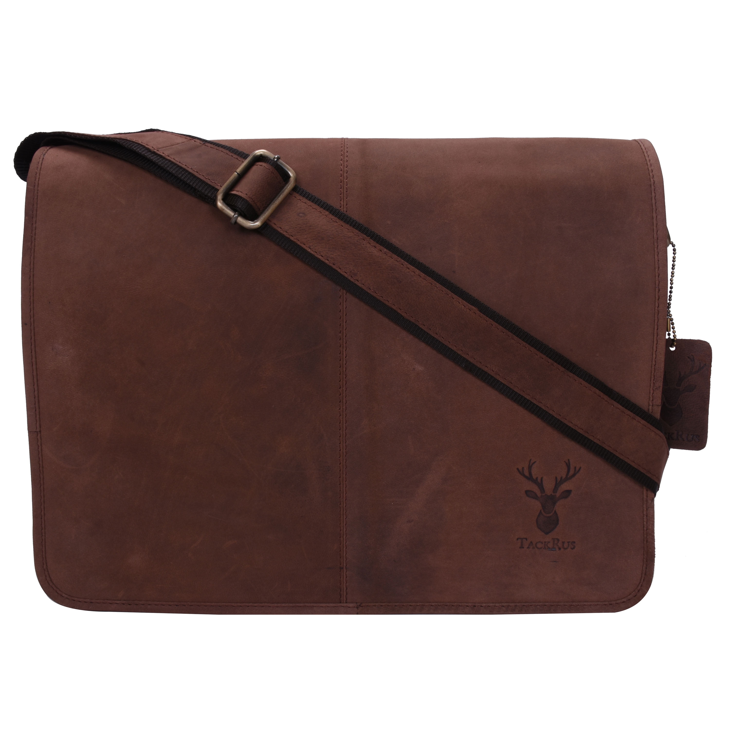 Laptop Messenger Shoulder Bag L 18516 Office Work Organiser Bag TEXAS - Oil Tan Hunter Leather VISCONTI Multiple Pockets 15 Inch Laptop Bag