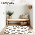 thumbnail image 3 of ODIKA 3'x5' Machine Washable Non-Slip Area Rug, Joyful Celebration Yuletide Hearth Decorative Welcome High Traffic Rug with Pad, Green, 610151, 3 of 8