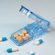 thumbnail image 2 of Cortador de pastillas 2 piezas divisor de pastillas para cortar pastillas pequeñas cortadores de pastillas para pastillas pequeñas o grandes profesional para tabletas medicina vitamínica (azul+pú, 2 of 5