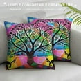 thumbnail image 3 of Autua Stars Rainbow Organic Painting Graphic Decorative Cushion Throw Pillow Cover for Home Couch Living Room Bed Sofa Soft and Durable Printed on Both Sides 1PC 20x20in, 3 of 5