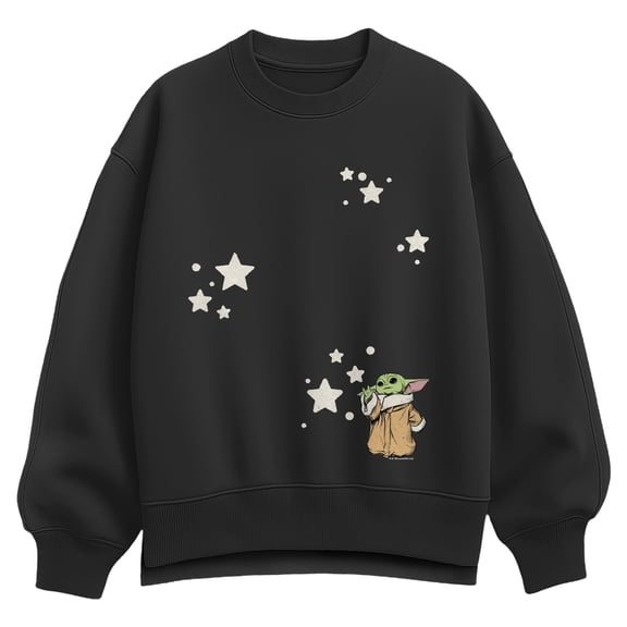 Star Wars - Grogu Stars - Women's Oversized Fleece Crew Sweatshirt