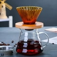 thumbnail image 4 of ACDANC 2026 New Glass Pour Over Coffee Maker with Reusable Filter and Wood Base for Hand Brewed Drip Coffee at Home,Office,Or Travel for Kitchen, Café, Desk, Camping, 4 of 7